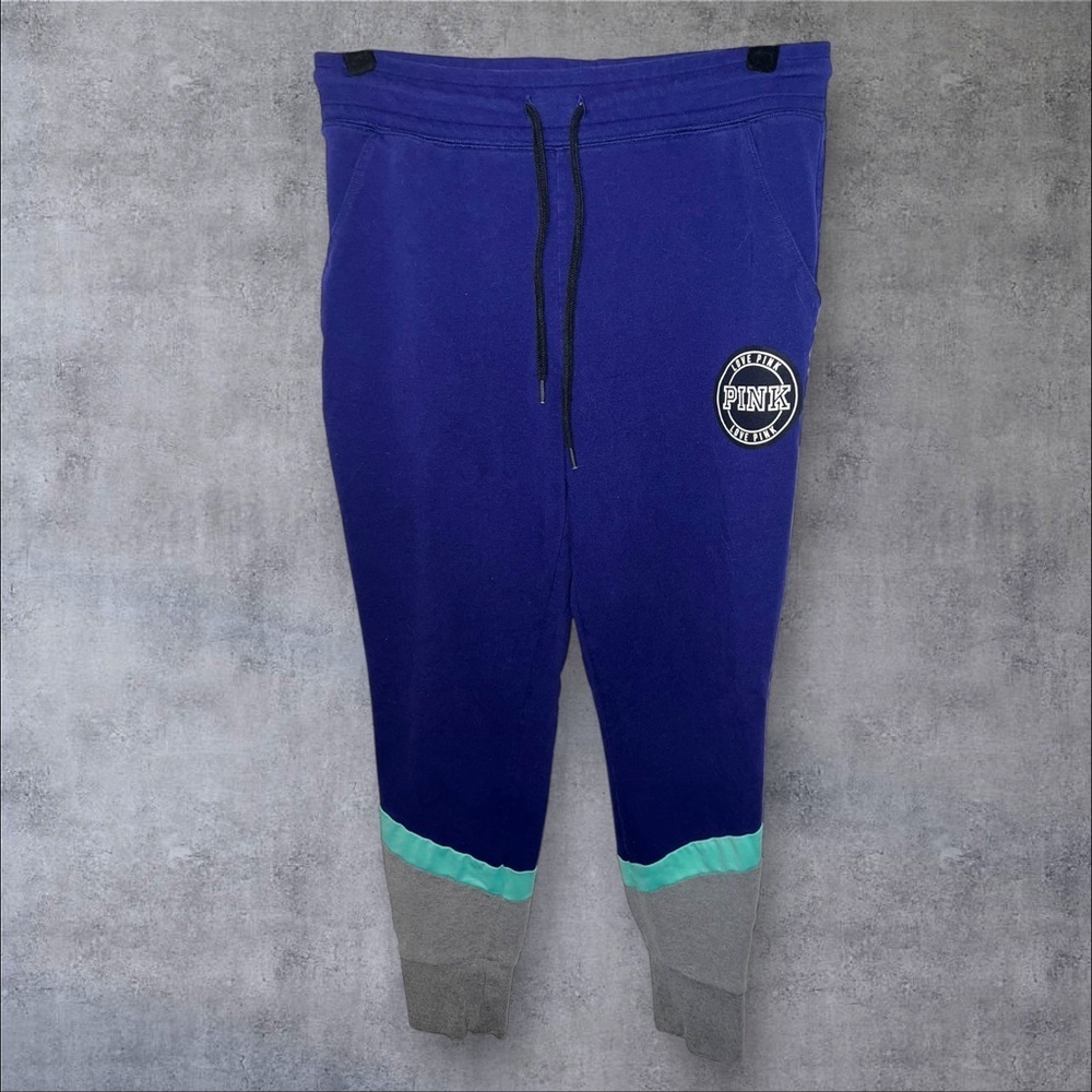 PINK Victoria's Secret Blue and Gray Kids Joggers